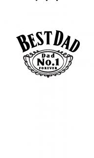 Saténová etiketa BEST DAD bílá 5x3cm