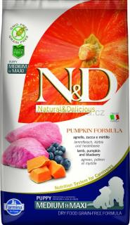 N&D GF Pumpkin DOG Puppy M/L Lamb & Blueberry 12kg