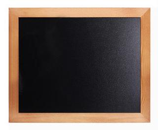ČERNÁ křídová tabule v dřevěném rámu 100x80 cm