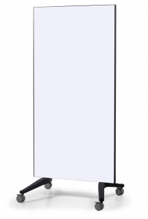 GLASSBOARD MOBILNÍ skleněná tabule (PARAVAN) - BÍLÁ
