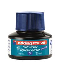 Náhradní inkoust edding FTK25 (25 ml) na flipcharty, kapilární - MODRÝ