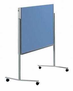 PREMIUM skládací mobilní tabule 150x120 cm plstěná modro-šedá