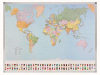 PROFESSIONAL mapa světa 98x142 cm