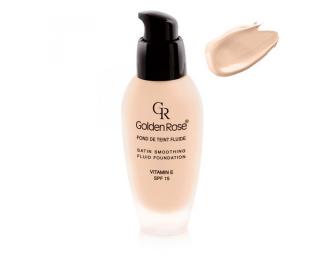 make-up dlouhotrvající s dávkovačem 27 Satin Smoothing Fluid Foundation Golden Rose