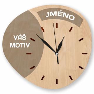 Dřevěné nástěnné hodiny - Váš motiv