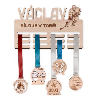 Věšák na medaile - Hokej, muž Velikost věšáku: Malý (30 x 20 cm)