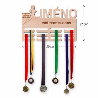 Věšák na medaile (velký) - Badminton Velikost věšáku: Malý (30 x 20 cm)