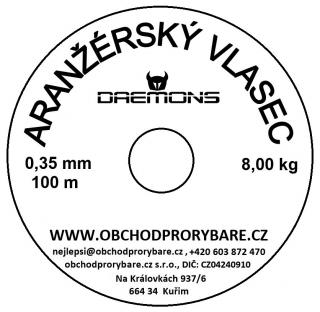 Aranžérský čirý technický vlasec 0,35mm/100m DAEMONS, nosnost 8,0kg