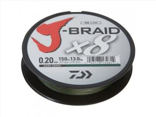 Daiwa šňůra 150m J-Braid barva Dark Green pr. 0,22mm