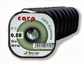 Návazcová pletená šnura Broline Carp braid 10m zelená pr. 0.16mm