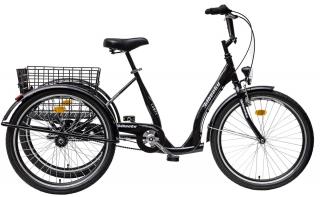 24" LIBERTY  tříkolka COMFY 3 rychlostní II. jakost Barva: šedá - antracit, pneumatiky: klasické bez modifikace