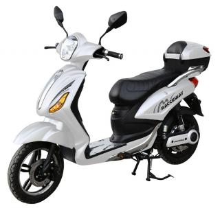 Elektrický motocykl RACCEWAY E-MOPED Barva: Bílý - lesk, baterie: Li-ion 30Ah, Dojezd 70 -120 km