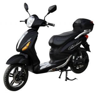 Elektrický motocykl RACCEWAY E-MOPED Barva: černý - lesk, baterie: Olověná Pb 20Ah, dojezd 40 - 65 km