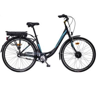 Jízdní kolo LIBERTY e-STRADA 3spd 36V Barva: čierna matná, Modifikácia akumulátor nosičový: Bez modifikácie, Velikost: 19"