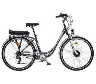Jízdní kolo LIBERTY e-STRADA 6spd 36V predný motor Barva: čierna matná, Modifikácia akumulátor nosičový: Bez modifikácie, Velikost: 19"