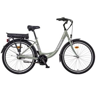 Jízdní kolo LIBERTY e-VIA 7spd NEXUS BB Barva: šedozelená, Modifikácia akumulátor nosičový: Bez modifikácie, Velikost: 16"