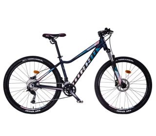 Jízdní kolo MAYO XC 27,5 TOUR LITE D 2025 Barva: petrolejová-ružová-modrá, Modifikátor brzdy: Bez modifikácie, Velikost: 16" UNI