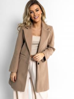 Béžový basic flaušový kabát NOAM Velikost: ONESIZE