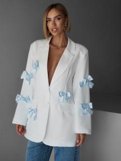 Bílé elegantní oversize sako QWENTIN Velikost: ONESIZE