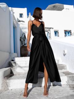 Černé elegantní dlouhé šaty FAIRYTALE Velikost: ONESIZE