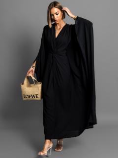 Černé oversize dlouhé šaty RUFINUS Velikost: ONESIZE