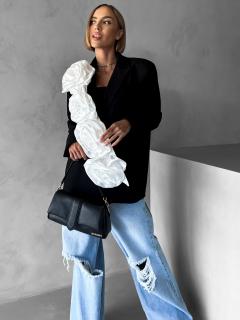 Černé oversize sako PREDRAG s odepínací aplikací Velikost: ONESIZE