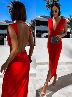 Červené elegantní šaty HUNTIW Velikost: ONESIZE