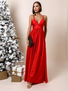 Červené elegantní šaty MAKANY Velikost: ONESIZE