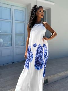Královsky modré dlouhé elegantní šaty GERBENE Velikost: ONESIZE