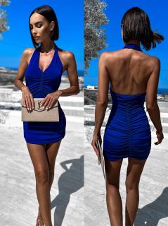 Královsky modré elegantní šaty STAINLY Velikost: ONESIZE