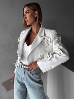 Krémové oversize krátké sako CHARIKLI Velikost: ONESIZE