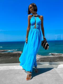 Modré elegantní šaty JUNIA Velikost: L