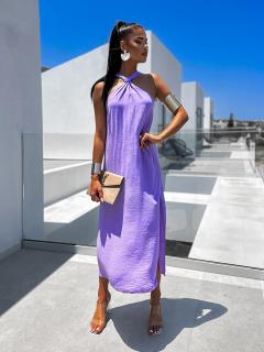Světle fialové elegantní šaty KARSENTI Velikost: ONESIZE