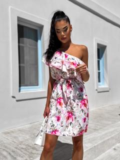 Světle růžové elegantní šaty CULLEN na zavazování Velikost: ONESIZE