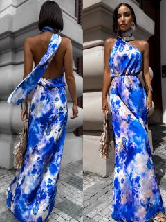 Tmavomodré elegantní šaty PAPRANY Velikost: ONESIZE