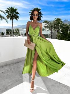 Zelené elegantní dlouhé šaty FAIRYTALE Velikost: ONESIZE