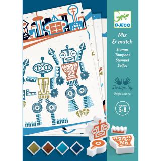 DJECO Set razítek Roboti