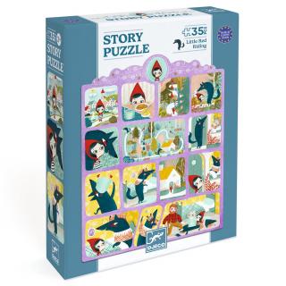 DJECO Story Puzzle Červená karkulka - 35 dílků