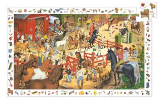 DJECO Vyhledávací puzzle Koně - 200 dílků
