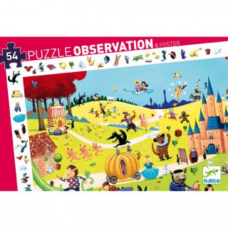 DJECO Vyhledávací puzzle Pohádky - 54 dílků
