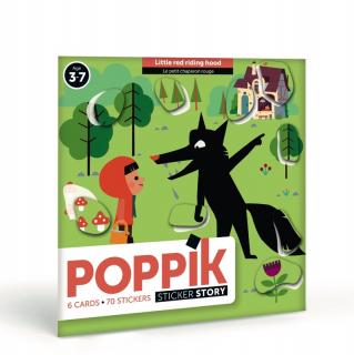 POPPIK Pohádkové samolepky Červená karkulka