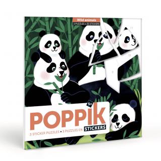 POPPIK Samolepkové puzzle Divoká zvířata