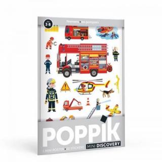 POPPIK Samolepkový plakát Hasiči
