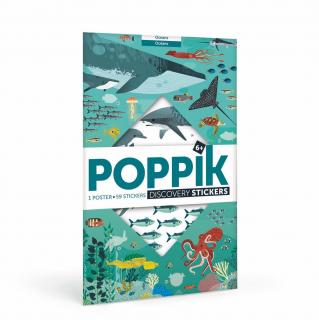 POPPIK Vzdělávací samolepkový plakát Oceán