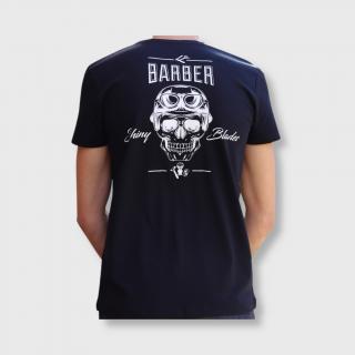 Barber Shiny Blades pánské barber tričko Barva: Černá, Velikost: M