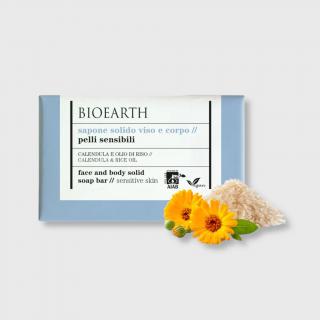 Bioearth Face & Body Soap mýdlo na obličej a tělo pro citlivou a reaktivní pleť 150g