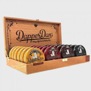 Dapper Dan dřevěný display box + vlasový styling (24 x 100ml)