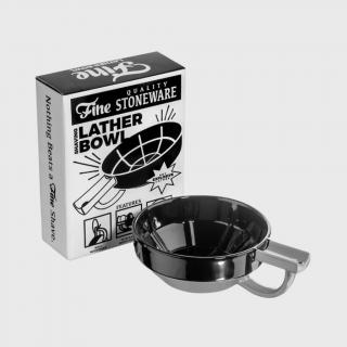 Fine Shaving Lather Bowl porcelánová miska na holení černo/šedá