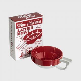 Fine Shaving Lather Bowl porcelánová miska na holení červeno/bílá
