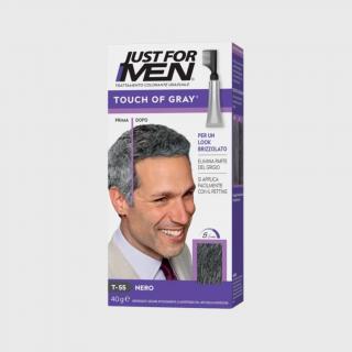 Just For Men Touch of Gray barva na vlasy pro redukci šedin - Black/Černá T-55